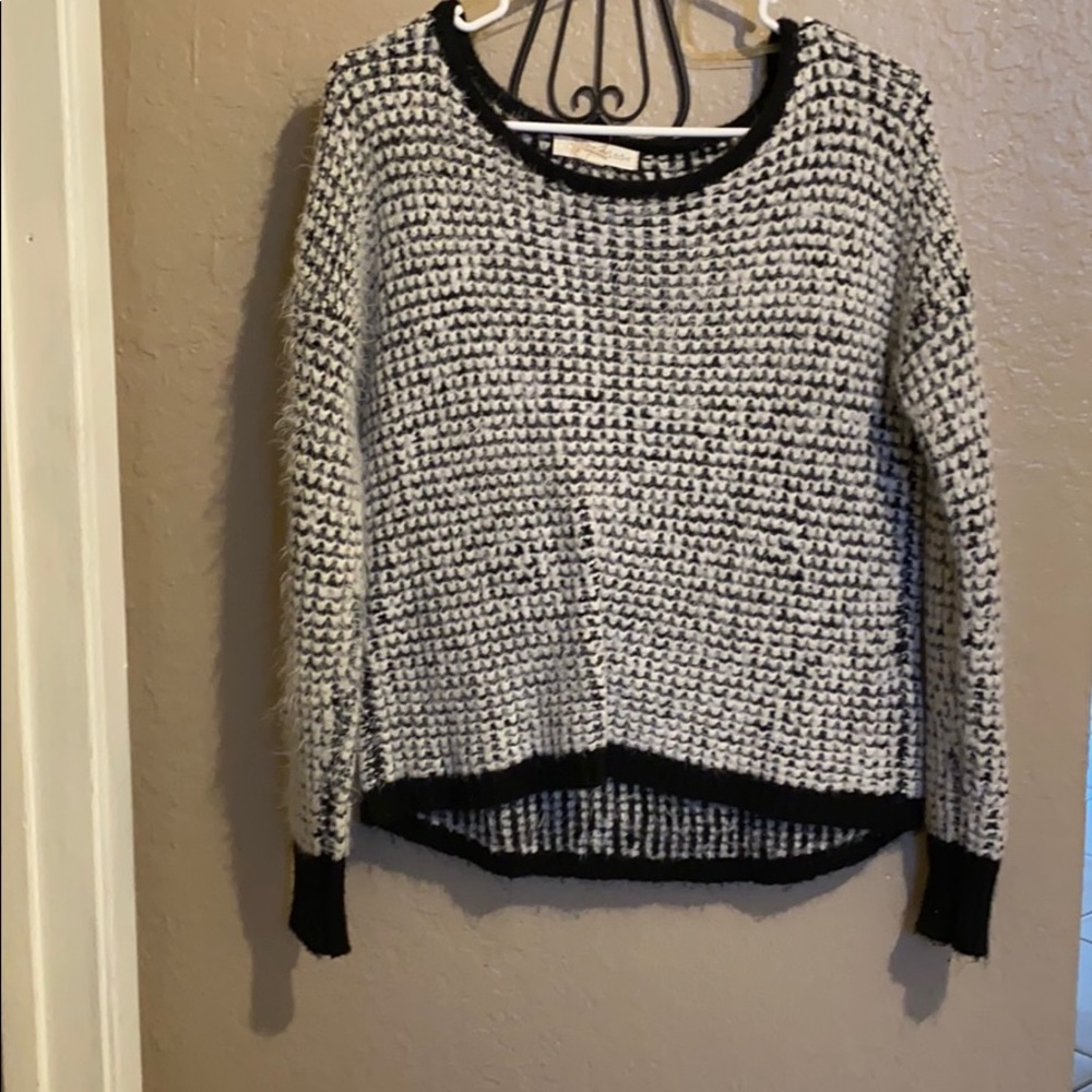 Black and white sweater